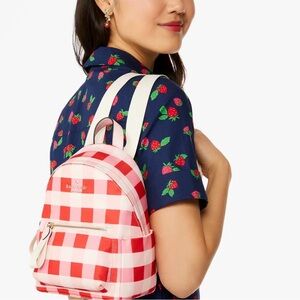 Kate Spade Plaid Mini Backpack BNWT